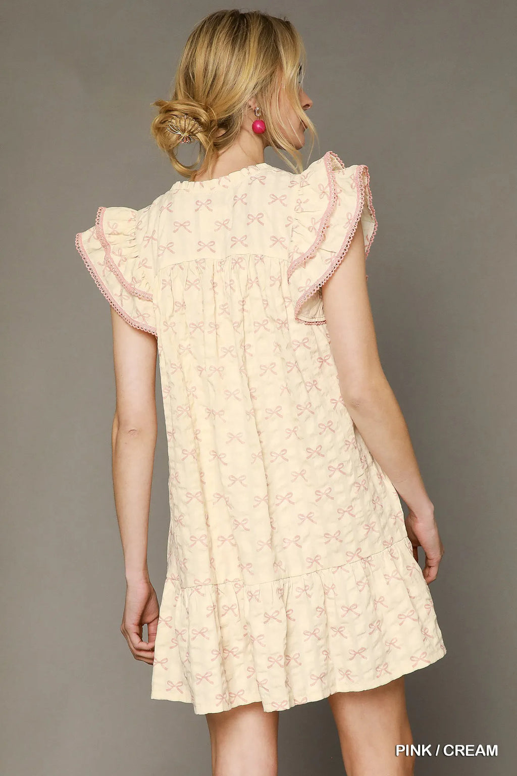 Floral Ruffle Cap Sleeve Mini Dress Lightweight & Feminine Style