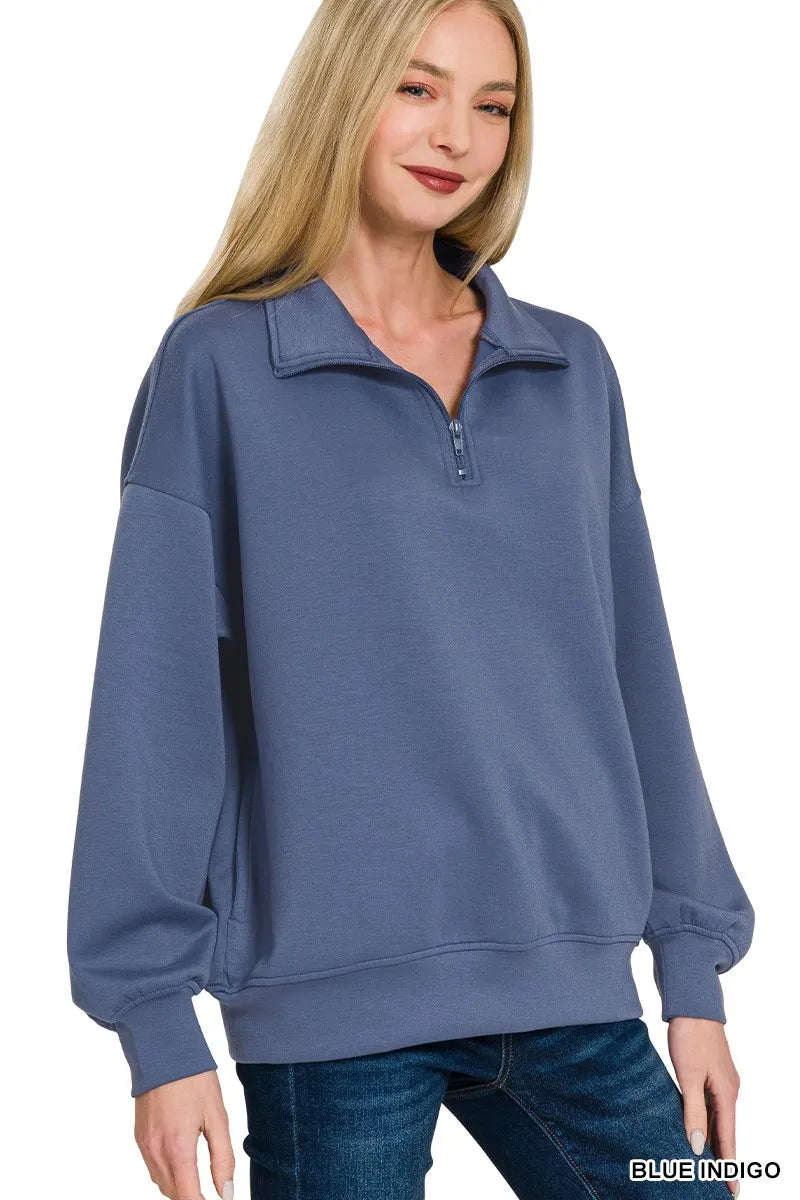 Scuba Quarter-Zip Sweatshirt – Trendy & Comfortable Casual Essential