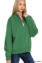 Fleece Half Zip Sweatshirt – Cozy & Versatile Casual Layer