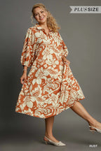 Floral Tiered Midi Shirt Dress – Feminine, Flowy & Chic Style