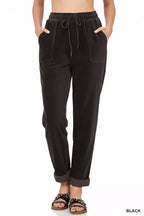 Zenana Corduroy Drawstring Cuffed Pants – Cozy Everyday Style