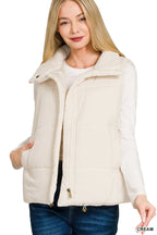 Zenana High Neck Zip-Up Vest Coat – Stylish Layering Essential