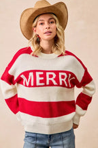 MERRY Graphic Holiday Pullover Sweater