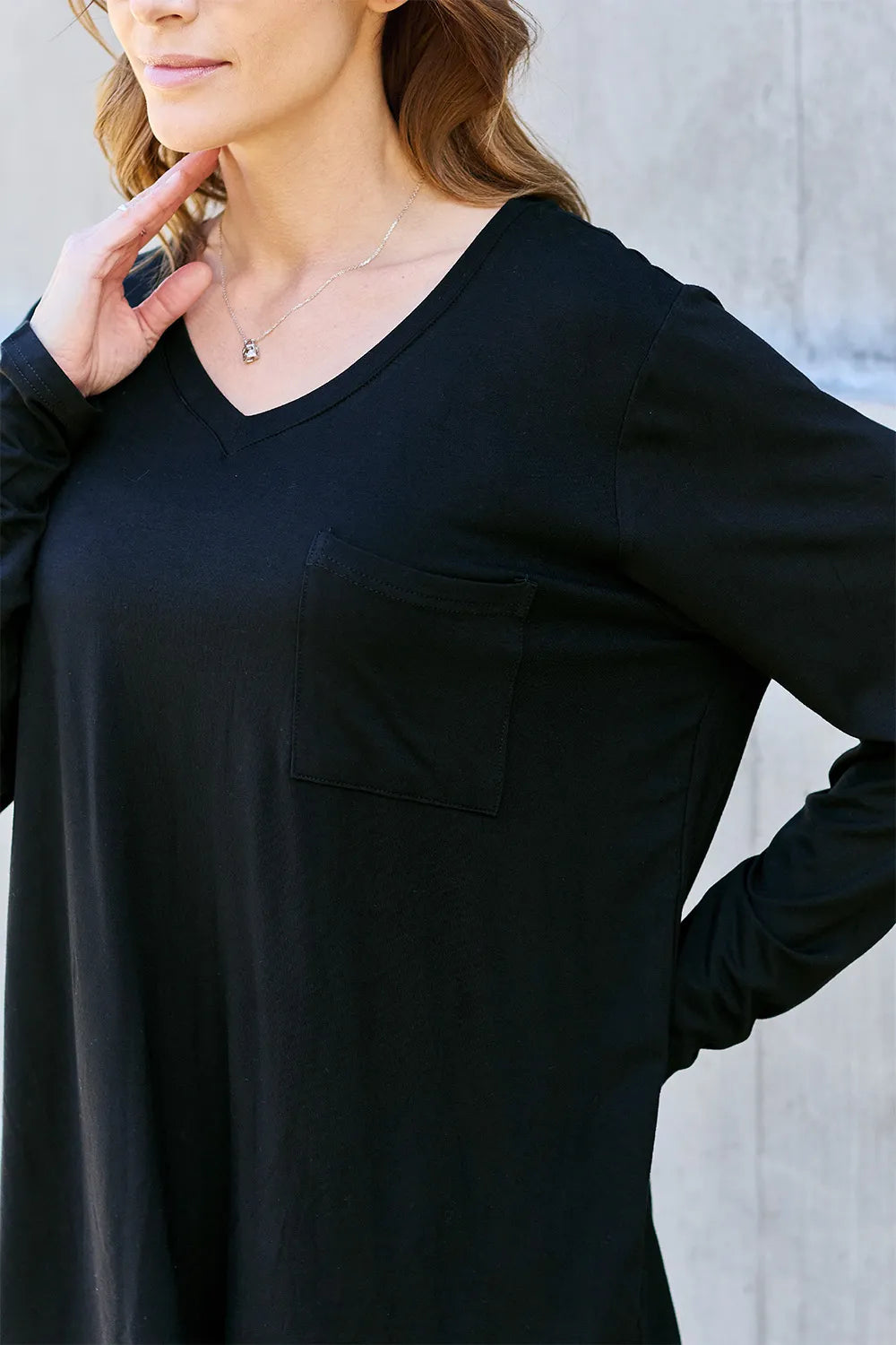 V-Neck Long Sleeve Top – Classic, Flattering & Versatile
