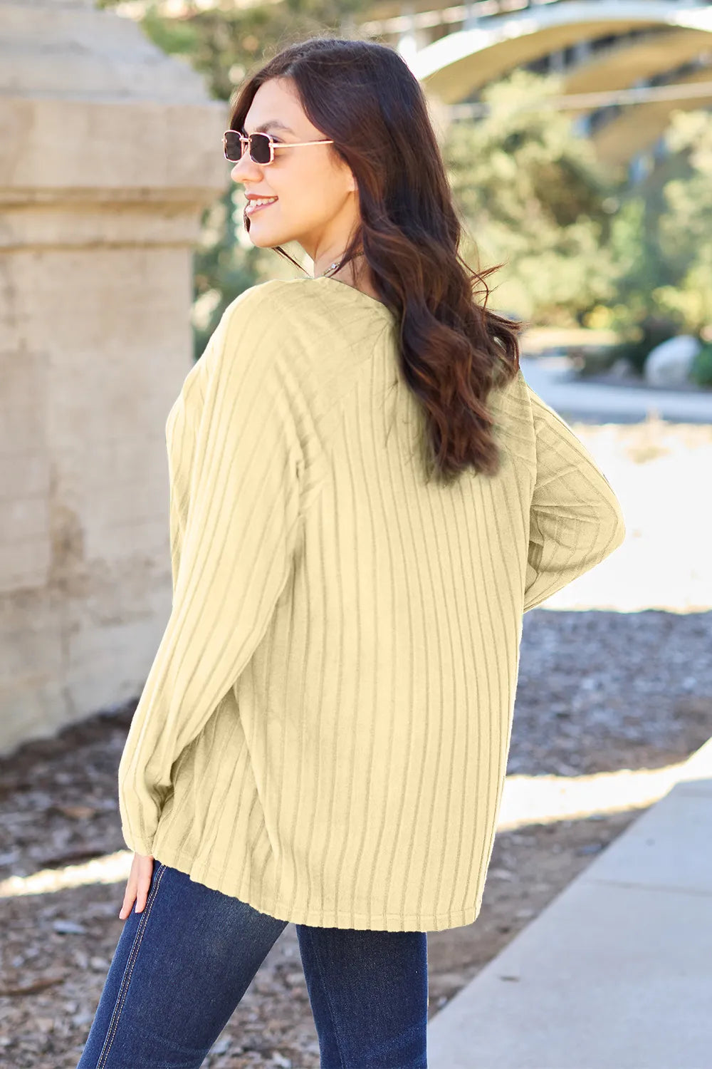 Ribbed Round Neck Knit Top – Cozy, Classic & Versatile