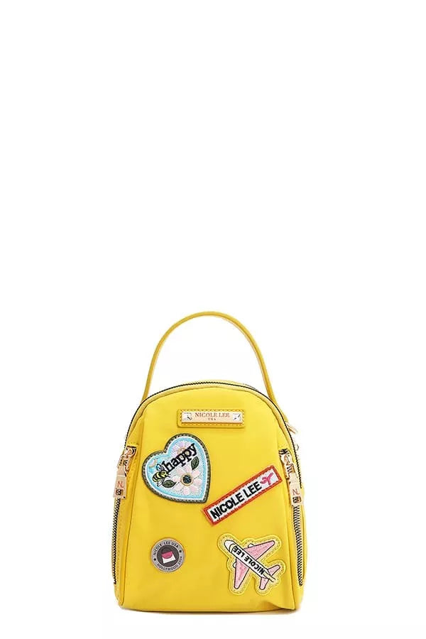 Embroidered Travel Patch Bag | Multi-Way Backpack, Crossbody & Handbag