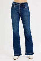 Tummy Control Mid Rise Flare Jeans – Slimming & Stylish Denim