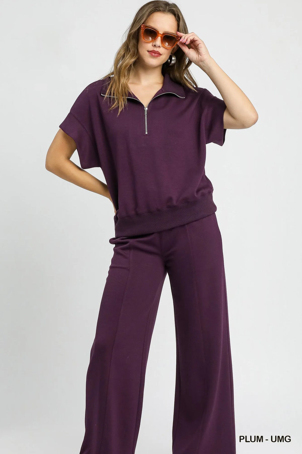 Half-Zip Short Sleeve Top Breathable & Versatile Casual Style