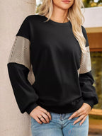 Striped Round Neck Long Sleeve Sweatshirt – Casual Cozy Style