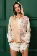 ace Combo Slub Jersey Hoodie – Buttoned, Chic & Casual Comfort