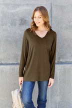 V-Neck Long Sleeve Top – Classic, Flattering & Versatile
