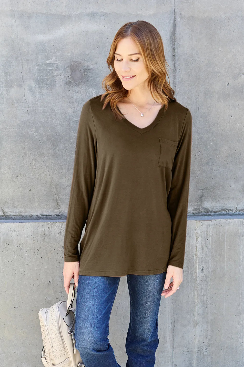 V-Neck Long Sleeve Top – Classic, Flattering & Versatile