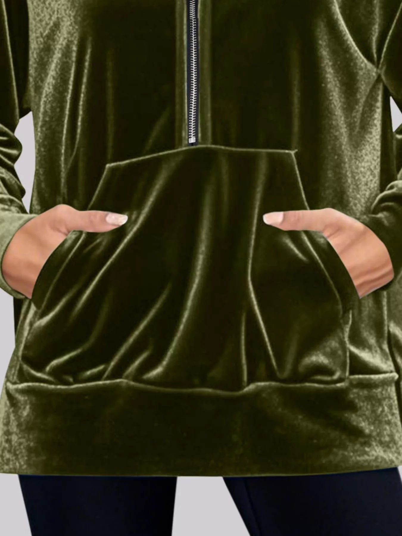 Half Zip Kangaroo Pocket Hoodie – Cozy Casual Pullover