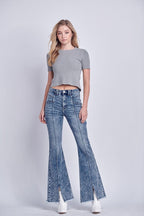 Artemis Vintage High Rise Stretch Flare Jeans – Classic Retro Fit