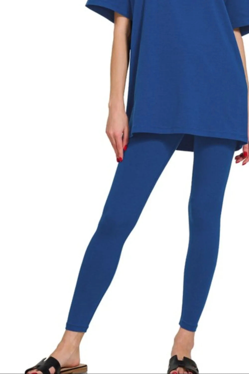 Light Navy Tunic & Leggings Set – Comfy, Stylish & Effortlessly Chic