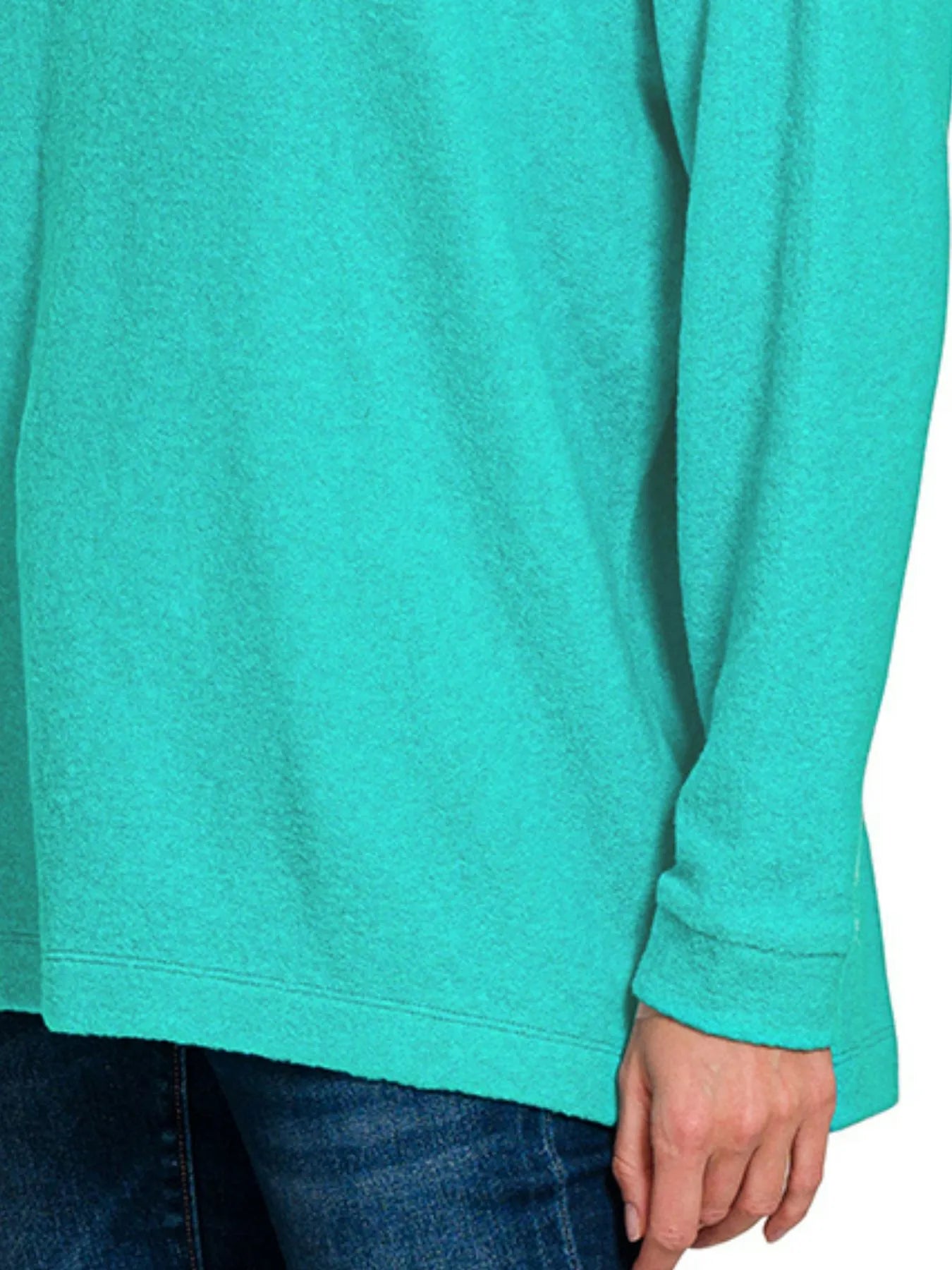 Hooded Brushed Melange Hacci Sweater – Cozy & Stylish Loungewear