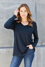 V-Neck Long Sleeve Top – Classic, Flattering & Versatile