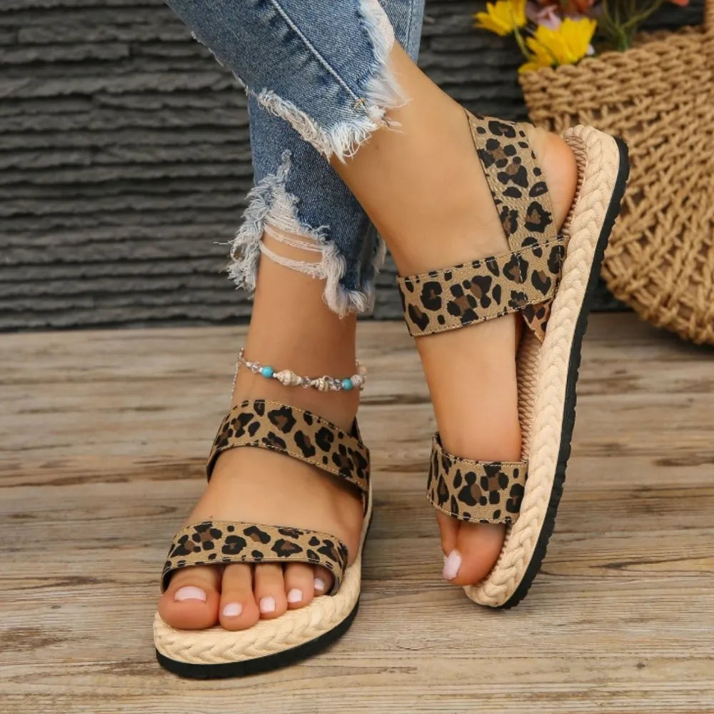 Open Toe Flat Sandals – Casual Comfortable Summer Shoes
