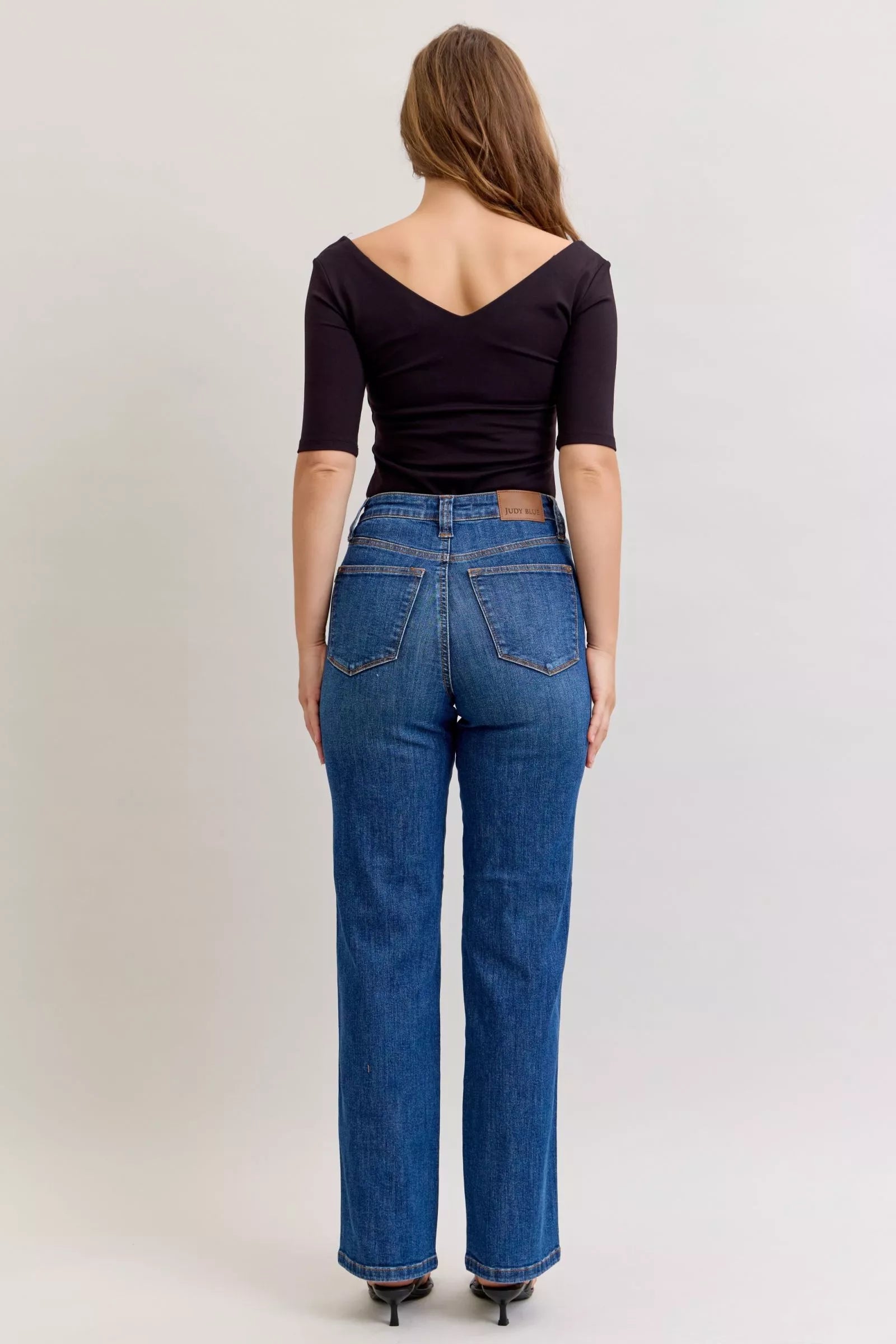 Judy Blue High Waist Tummy Control Straight Jeans – Flattering Fit
