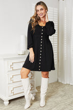 Empire Waist Long Sleeve Dress – Flattering, Elegant & Comfortable