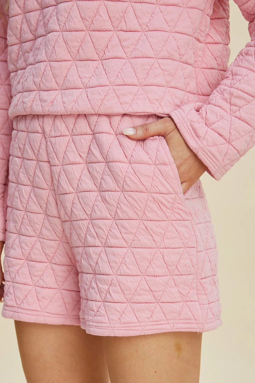 Textured Long Sleeve Top & Shorts Set – Comfy, Chic & Versatile
