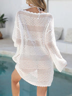 Round Neck Openwork Cover-Up – Lightweight Chic Beach Layer