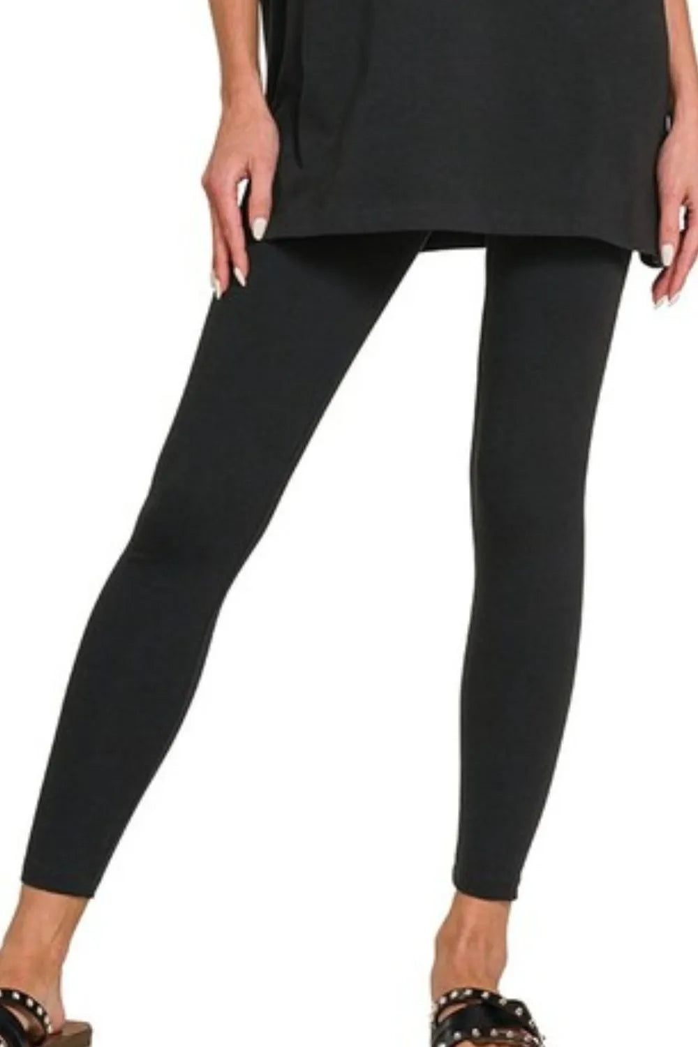 Oversized T-Shirt & Leggings Set – Comfy, Stretchy & Stylish in Black