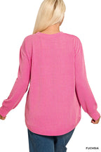 Zenana Raised Rib Round Neck Long Sleeve Top – Timeless Everyday Essential