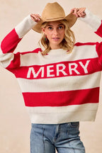 MERRY Graphic Holiday Pullover Sweater