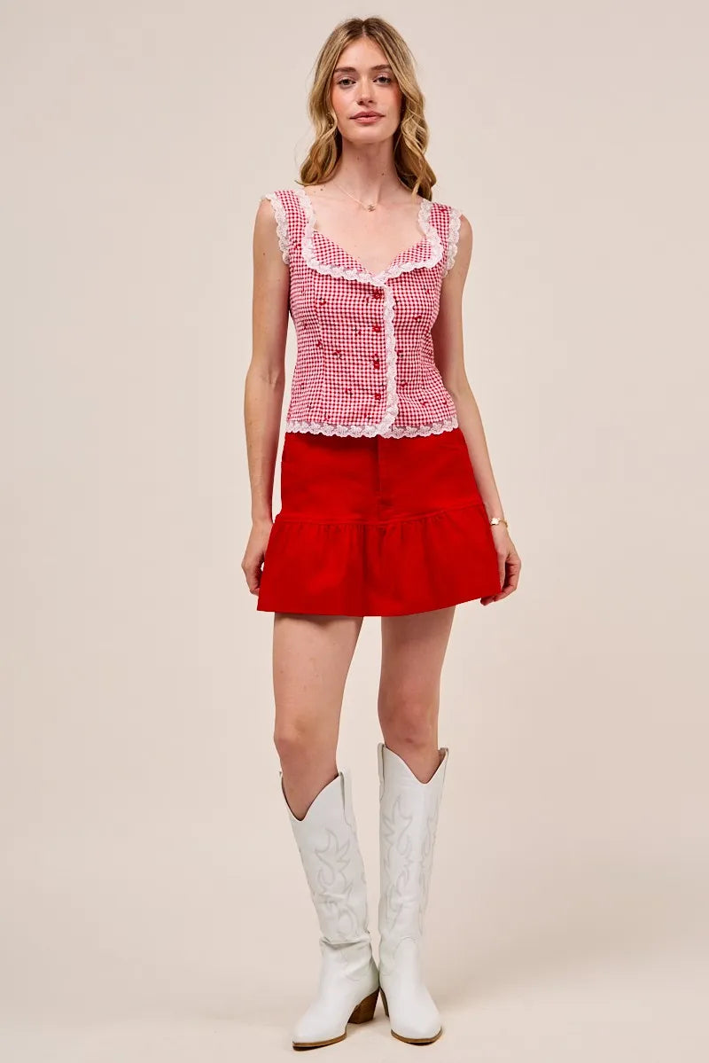 Ruffled Hem Game Day Mini Skirt – Fun & Flirty Team Spirit Style