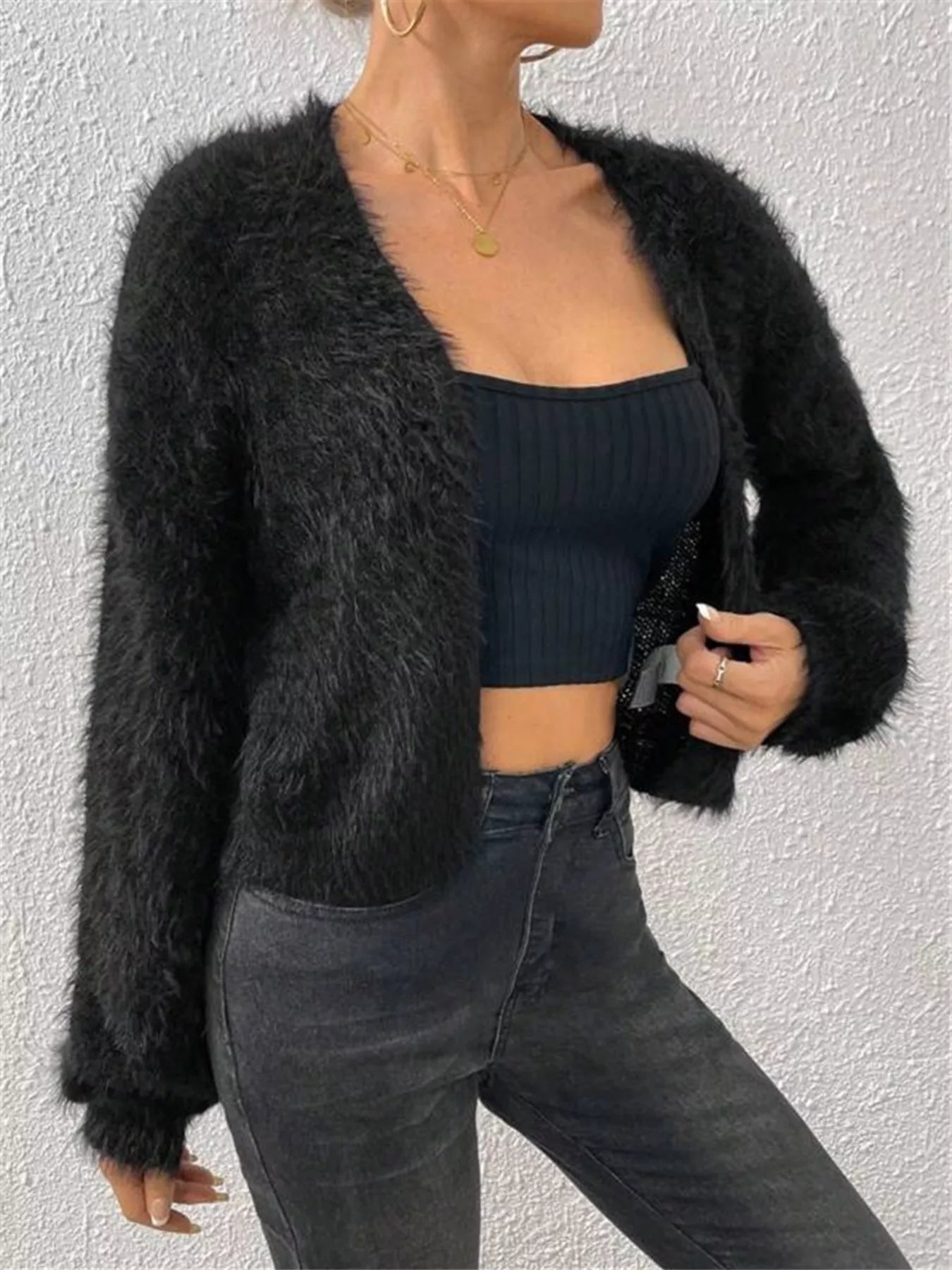 Open Front Long Sleeve Cardigan – Cozy Casual Layering Piece