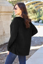 Ribbed Round Neck Knit Top – Cozy, Classic & Versatile