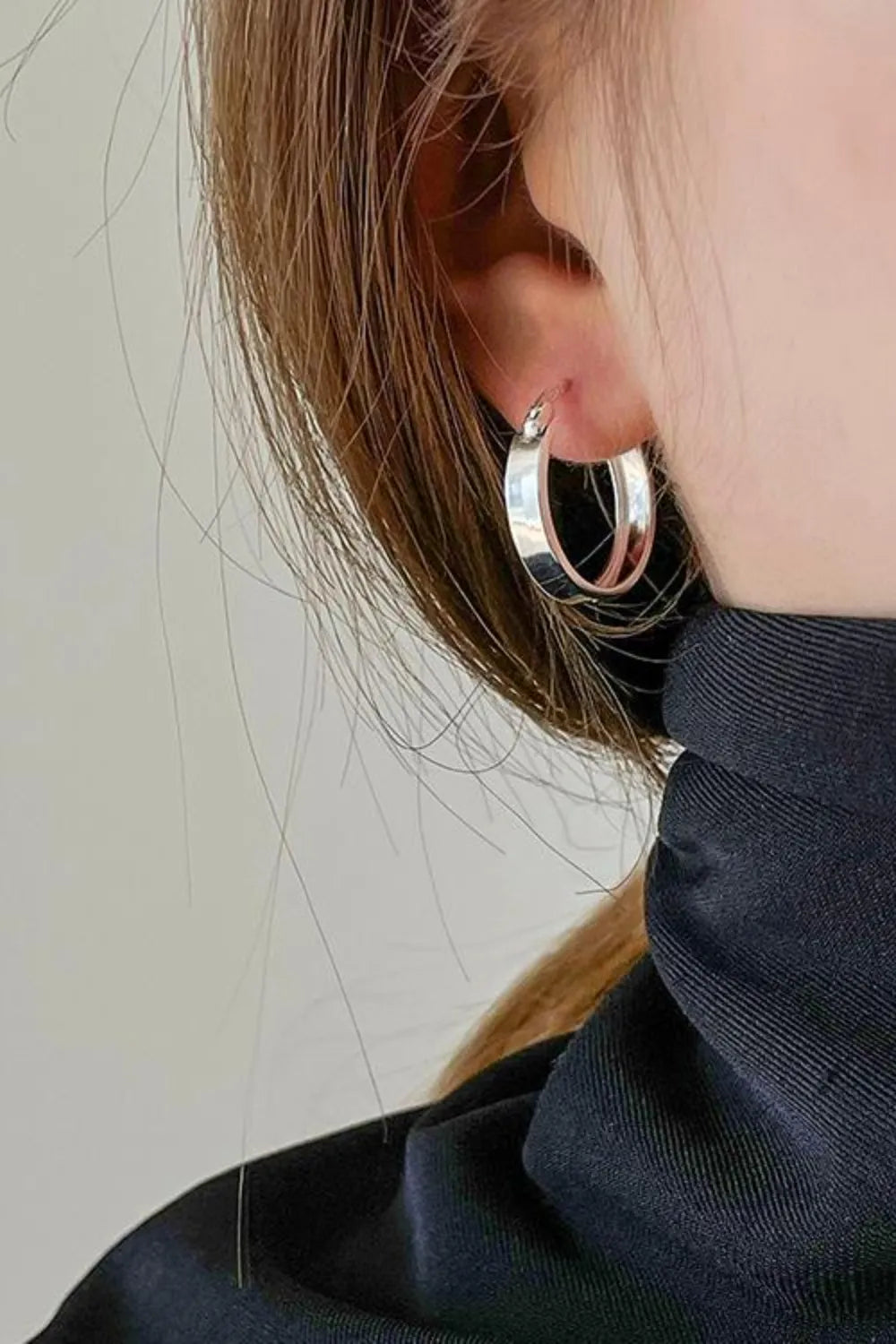 Gold-Plated Brass Huggie Earrings – Classic Everyday Jewelry