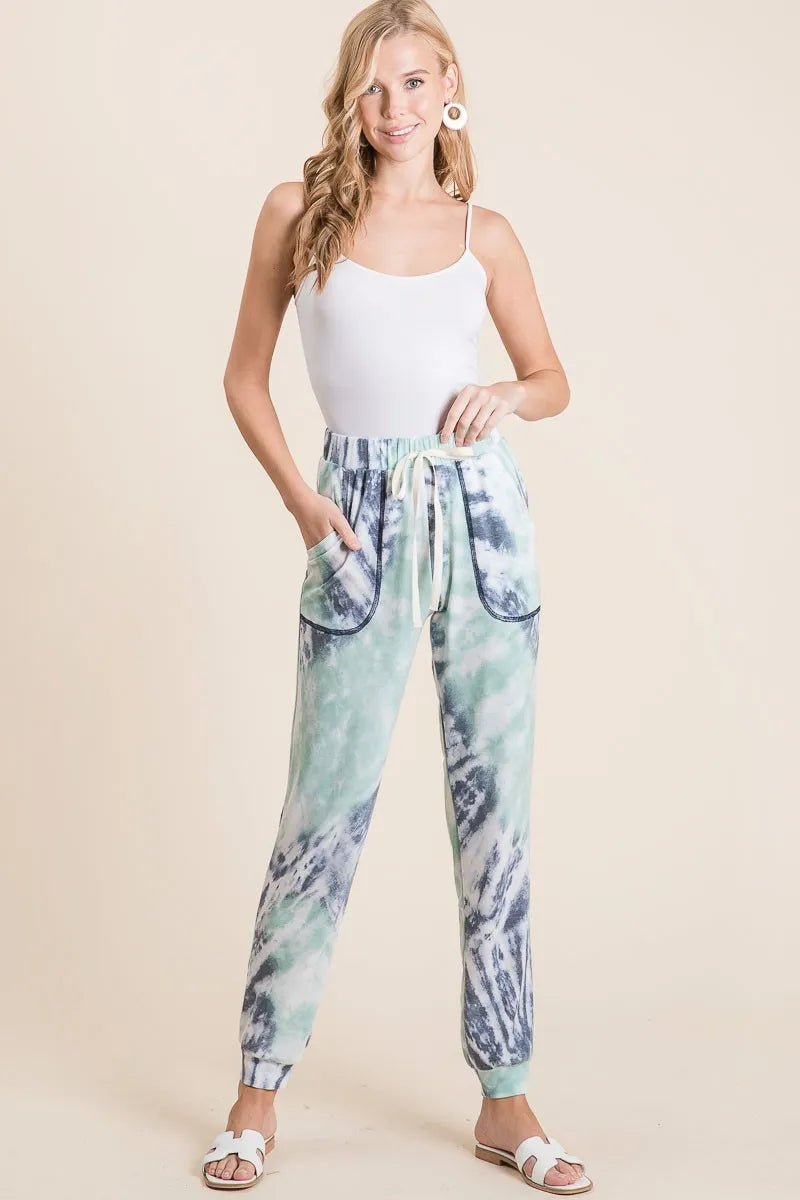 Tie Dye French Terry Sweat Pants – Trendy Comfortable Loungewear