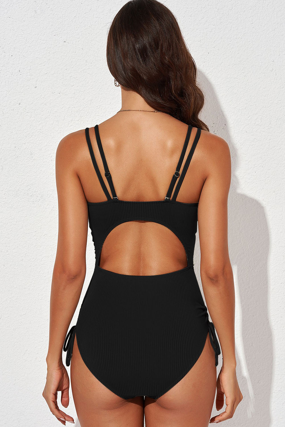 Tied Cutout Plunge One-Piece Swimsuit – Sexy Chic Swimwear