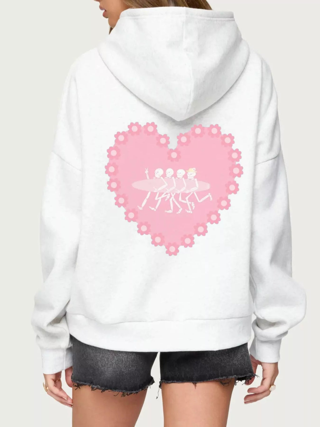 Drop Shoulder Graphic Hoodie with Kangaroo Pocket – Trendy Casual
