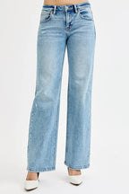 Dreamkue-Risen Women's Distressed Low Rise Boyfriend Jeans Ankle Cut, Casual Denim Pants