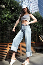 Artemis Vintage Mid Rise Wide Leg Jeans – Inseam Transform Fit