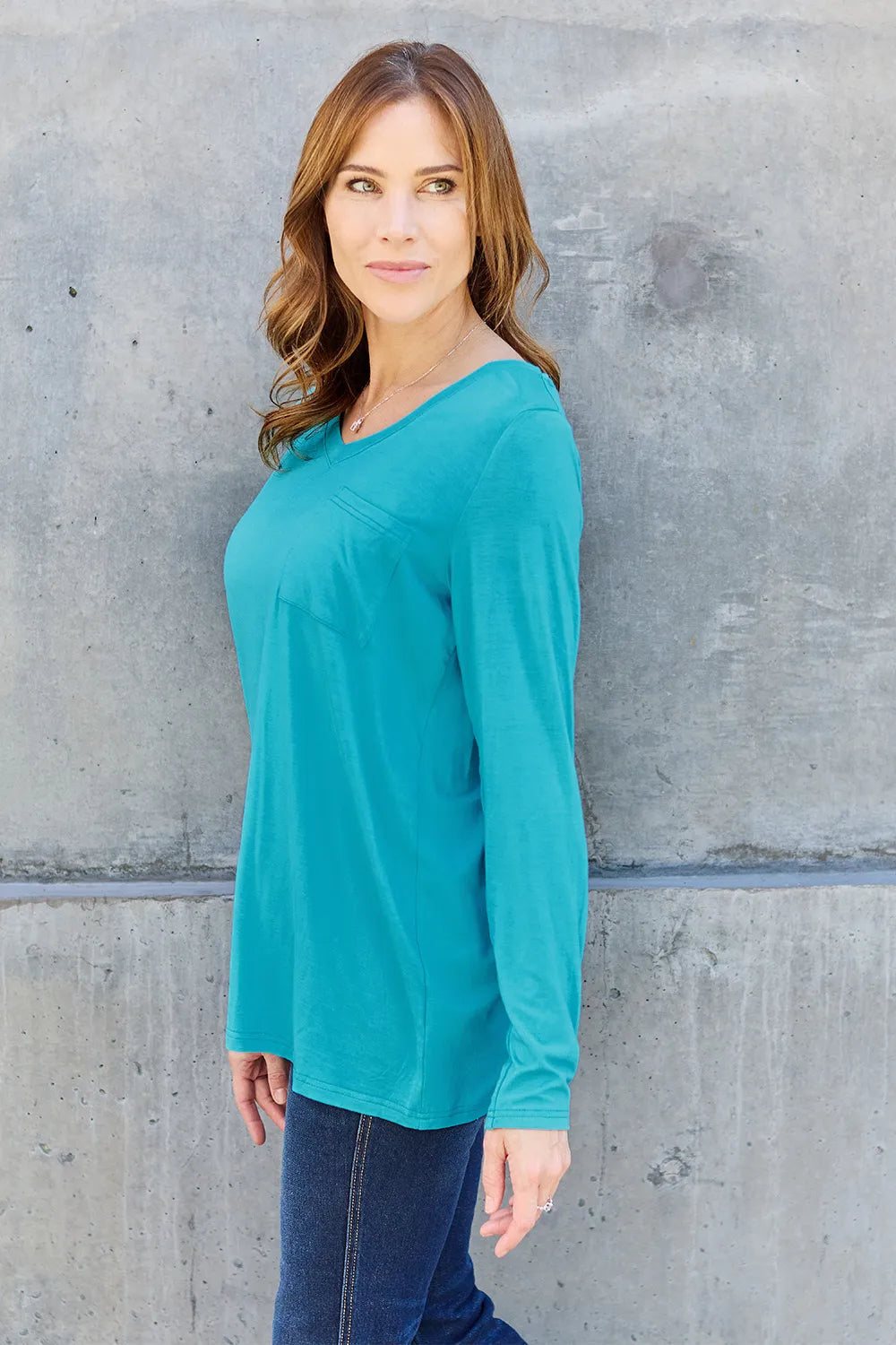 V-Neck Long Sleeve Top – Classic, Flattering & Versatile