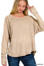 Ash Mocha Raglan Long Sleeve T-Shirt – Soft, Relaxed & Versatile