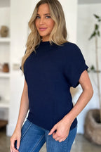 Mock Neck Short Sleeve Sweater – Chic, Cozy & Versatile