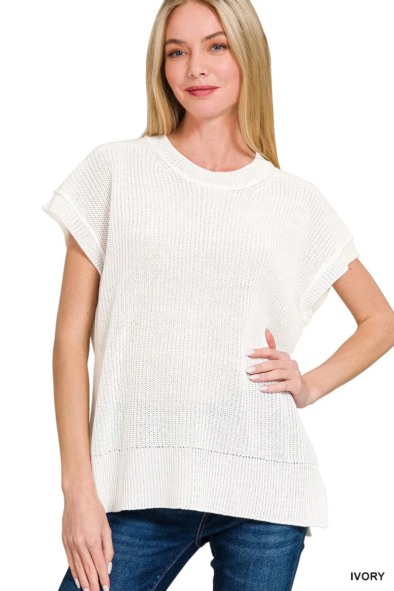Oversized Crew Neck Sweater Cozy Relaxed Fit for Everyday Style