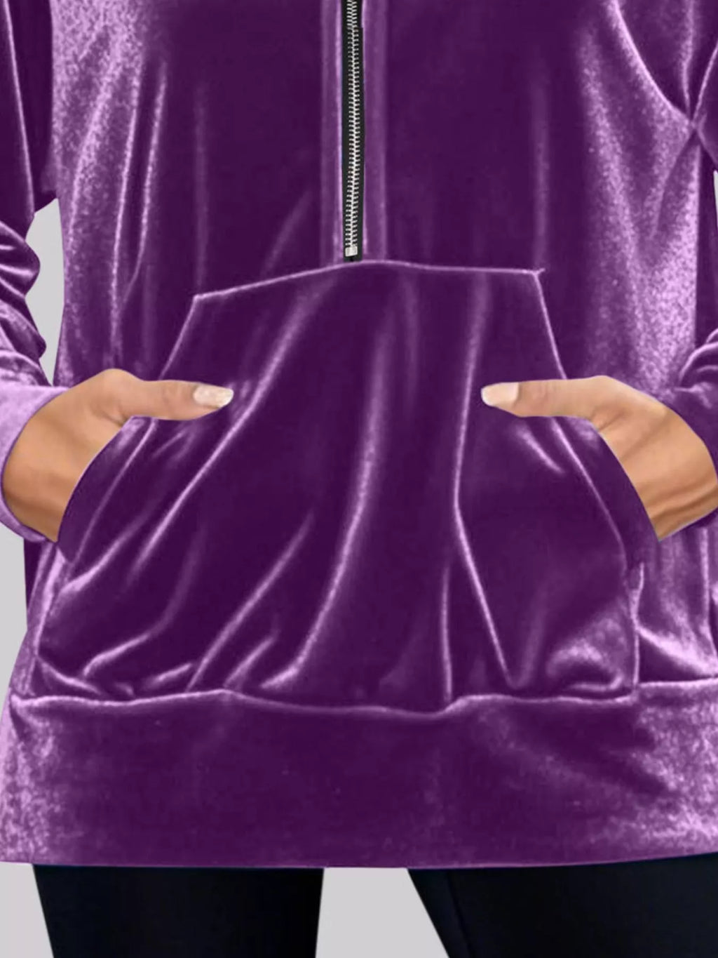 Half Zip Kangaroo Pocket Hoodie – Cozy Casual Pullover