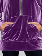 Half Zip Kangaroo Pocket Hoodie – Cozy Casual Pullover