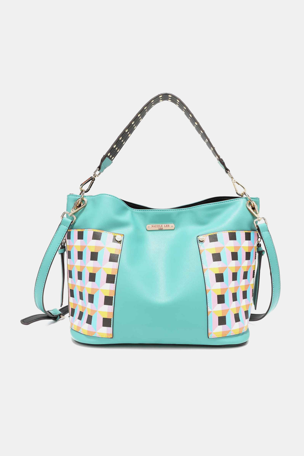 Nicole Lee 3-Piece Bag Set – Shoulder, Crossbody & Heart Coin Pouch