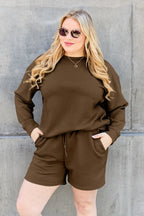 Textured Long Sleeve Top & Shorts Set – Comfy, Stylish & Versatile