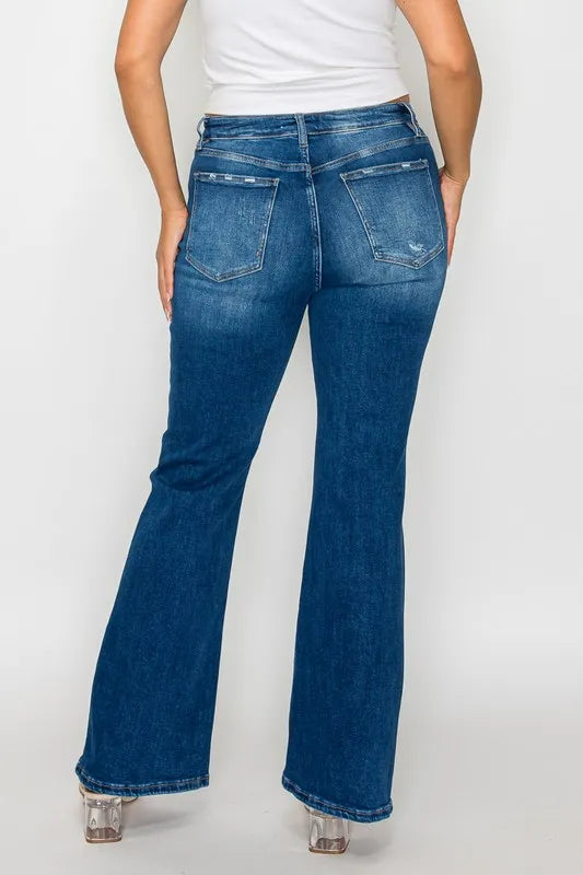 High Rise Bootcut Jeans – Distressed, Flattering & All-Day Comfort