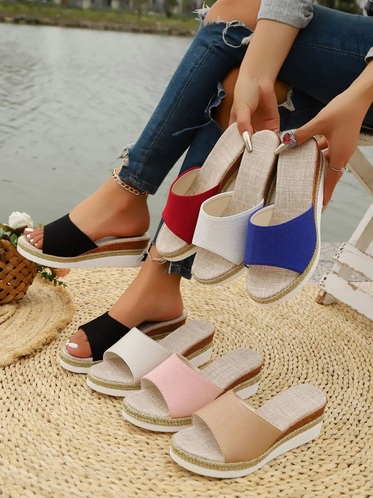 Open Toe Wedge Sandals