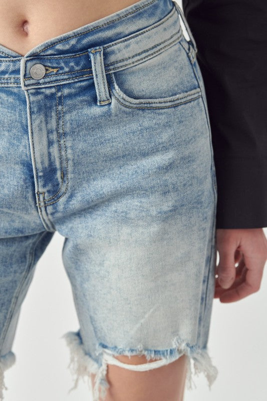 Artemis Vintage High Rise Bermuda Shorts – Tulip Waistband Style