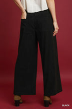 Black High-Waisted Palazzo Pants – Wide Leg, Pockets & All-Day Comfort
